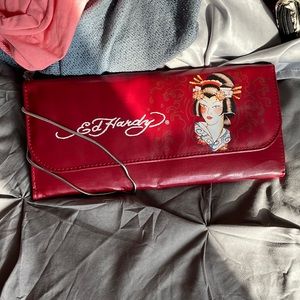 Ed Hardy bag with silver chain